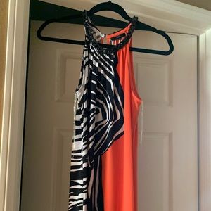 animal print sleeveless dress